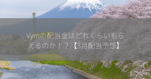 Vymの配当金はどれくらいもらえるのか！？【3月配当予想】