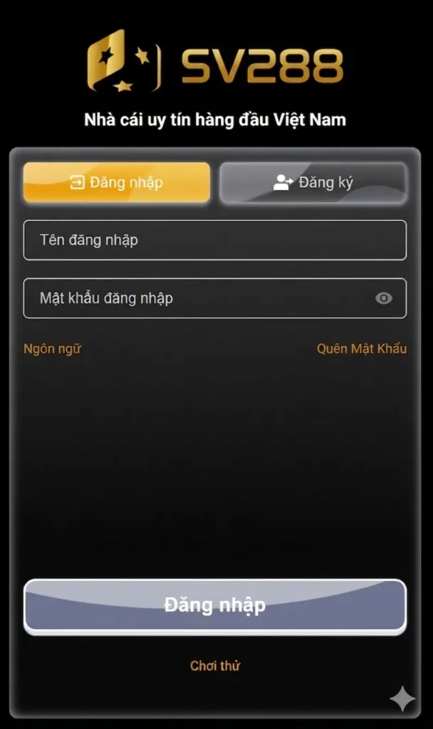 Đăng nhập SV288